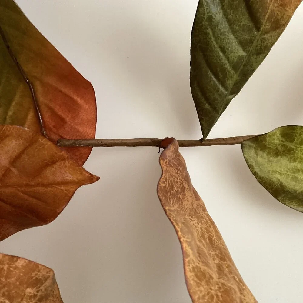 MAGNOLIA BIG LEAVES  DIY BUNDLE CRAFTS HOME DECOR 30 LEAVES 4 BRANCHES